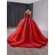 One Shoulder Ball Gown Red Quinceanera Dress Sweetheart Prom Dress Formal Gown Sweet 16 Party Dresses