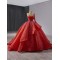 One Shoulder Ball Gown Red Quinceanera Dress Sweetheart Prom Dress Formal Gown Sweet 16 Party Dresses