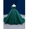 One Shoulder Emerald Green Quinceanera Dresses Ball Gown Floor Length Vestidos De 15 Anos