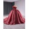 One Shoulder Quinceanera Dresses With 3D Flowers Pearls Birthday Sweet 16 Party Red Vestidos De 15 XV Anos