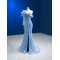 One Shoulder Sky Blue Prom Dresses For Women Sequin Formal Evening Gowns Special Party Dress