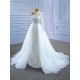 One Shoulder White Wedding Dresses for Women High Neck Backless Bridal Gowns Floor Length vestido de novia