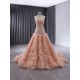 Peach Color Long Prom Dresses For Black Girls 2024 Strapless Ruffled Evening Party Gowns Women