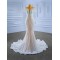 Pearl Mermaid Wedding Dress Sleeveless Bridal Gown Floor Length Bride Dresses Modern Robe De Mariee