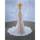 Pearl Mermaid Wedding Dress Sleeveless Bridal Gown Floor Length Bride Dresses Modern Robe De Mariee