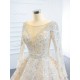 Plus Size Ball Gown Wedding Dresses Women Sequin Long Sleeves Bridal Gown Vestidos De Novia New