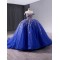 Princess 3D Flowers Blue Quinceanera Dress Appliques Lace Ball Gown Birthday Off Shoulder Sweet 16 Gowns Vestidos De 15 XV Anos