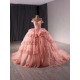 Princess Ball Gown Red Quinceanera Dress Lace Applique Sweet 16 Gown Off Shoulder Birthday Vestido De 15 Anos