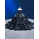 Princess Black Sweet 15 Dress Sleeveless Strapless Ball Gown Quinceanera Dress 2024 Cocktail Dresses Vestidos De Baile Ball Gown