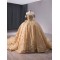 Princess Mexico Champagne Quinceanera Dresses Off The Shoulder Crystal Sweet 16 Dresses Ball Gown Vestido de 15 Anos With Bow