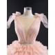 Princess Pink Women Sweet 15 16 Dress Tiered Ball Gown Custom Made Sleeveless Quinceanera Dress