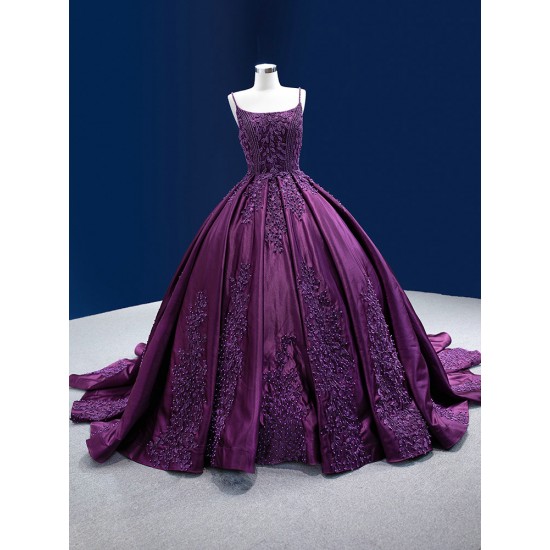 Princess Purple Quinceanera Dress Women Prom Dress Tiered Spaghetti Strap Vestidos De 15 Anos