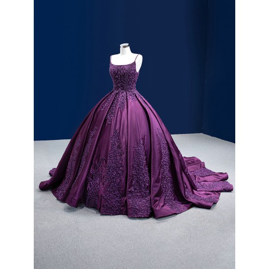 Princess Purple Quinceanera Dress Women Prom Dress Tiered Spaghetti Strap Vestidos De 15 Anos