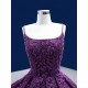 Princess Purple Quinceanera Dress Women Prom Dress Tiered Spaghetti Strap Vestidos De 15 Anos