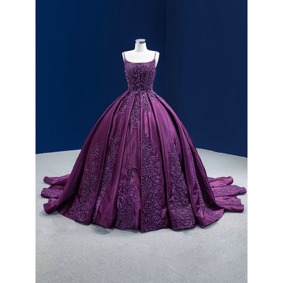 Princess Purple Quinceanera Dress Women Prom Dress Tiered Spaghetti Strap Vestidos De 15 Anos