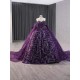 Princess Purple Sweet 15 Dress Cape Sleeve Strapless Ballgown Quinceanera Dress 2024 Cocktail Dresses