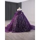 Princess Purple Sweet 15 Dress Cape Sleeve Strapless Ballgown Quinceanera Dress 2024 Cocktail Dresses