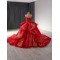 Princess Red Quinceanera Dress Custom Sequin Sweet 15 16 Dress Off Shoulder Party Gown