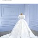 Puff Sleeve Wedding Dresses for Women Backless Ball Gown V Neck Bride Gown vestidos de novia