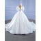 Puff Sleeve Wedding Dresses for Women Backless Ball Gown V Neck Bride Gown vestidos de novia