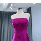 Purple Evening Dresses Pleated Strapless Prom Dress Formal Party Women Gowns 2024