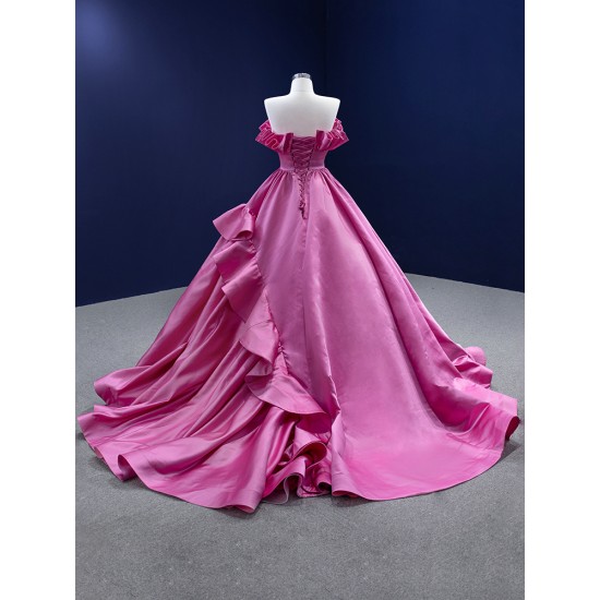 Red Violet Prom Dresses Long A Line Evening Party Gowns Strapless Robe de soiree