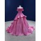 Red Violet Prom Dresses Long A Line Evening Party Gowns Strapless Robe de soiree