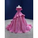 Red Violet Prom Dresses Long A Line Evening Party Gowns Strapless Robe de soiree