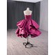 Red Violet Prom Evening Dresses Strapless Party Prom Dress Cocktail Prom Gowns Custom Size