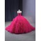 Ruffled Hot Pink Quinceanera Dress Sleeveless Sweet 15 16 Dresses Sweetheart Neck Vestidos De 15 Anos