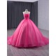 Ruffled Hot Pink Quinceanera Dresses Sleeveless Vestidos de 15 quniceanera Dress Ball Gown Girls Sweet 16 Party Gown