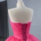 Ruffled Hot Pink Quinceanera Dresses Sleeveless Vestidos de 15 quniceanera Dress Ball Gown Girls Sweet 16 Party Gown