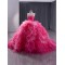 Ruffled Hot Pink Quinceanera Dresses Sleeveless Vestidos de 15 quniceanera Dress Ball Gown Girls Sweet 16 Party Gown