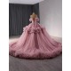 Ruffled Mauve Quinceanera Dress Ball Gown Birthday Sweet 16 Gown Princess Vestidos De 15 XV Anos