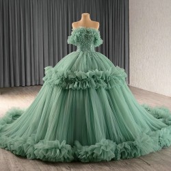 Ruffled Mauve Quinceanera Dress Ball Gown Birthday Sweet 16 Gown Princess Vestidos De 15 XV Anos