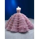 Ruffled Mauve Quinceanera Dress Ball Gown Evening Dress for Women Long Sweet 15 16 Dresses