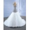 Ruffled Mermaid Bridal Gown High Neck Wedding Dress Crystal Bride Dresses Vestidos De Novia