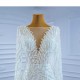 Ruffled Mermaid Wedding Dress Newest Bride Princess Full Sleeves Custom Made Plus Sizes Vestidos De Novias