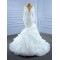 Ruffled Mermaid Wedding Dress Newest Bride Princess Full Sleeves Custom Made Plus Sizes Vestidos De Novias