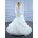 Ruffled Mermaid Wedding Dress Newest Bride Princess Full Sleeves Custom Made Plus Sizes Vestidos De Novias