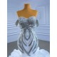 Ruffled Mermaid White Wedding Dress Strapless 2024 Off Shoulder Bridal Gown Sweep Train Vestido de Novia