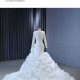 Ruffled Mermaid Wedding Dress Long Sleeves Muslin Bridal Gown Lace High Neck Gown Vestido 2024