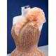 Ruffled Orange Quinceanera Dress Ball Gown Sleeveless Prom Dresses For Women Party Gown