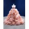 Ruffled Pink Evening Dresses Women 2024 Luxury Dubai Strapless Elegant Formal Party Prom Gowns Vestidos De Gala