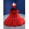 Ruffled Red Evening Dresses 2024 V Neck Mermaid Long Prom Arabic Formal Party Gowns