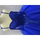 Ruffled Sweetheart Princess Blue Quinceanera Dresses 2024 Spaghetti Strap Ball Gown Girls Party Dress