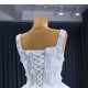 Ruffled Wedding Dress Ball Gown 2024 Square Collar Backless Bridal Gowns Custom Made Vestido De Novia