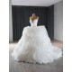 Ruffled Wedding Dress Sleeveless Bridal Growns V Neck Princess Bride Gown Vestido De Noiva