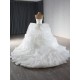 Ruffled Wedding Dress Sleeveless Bridal Growns V Neck Princess Bride Gown Vestido De Noiva