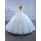 Ruffled Wedding Dress V Neck Open Back Wedding Gown Simple Long Train Bridal Dress Robe De Mariee